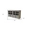 Homeroots 83in White Wash Gray Solid Wood Four Door Side Board with Glass Inserts 489024 - alternate 3