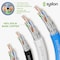 Syston Cable Technology Cat 8 Ethernet Cable S/FTP Bulk, 50ft, White, 2000 MHz 22 AWG Solid Copper, CL2R CMR Riser-Rated BULK1588-50WH - alternate 2
