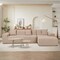 Deko Living 3 Piece Brown Compressed Foam Sectional Sofa Lounger and Table Set CIF50118 - alternate 1