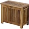 Homeroots 23" Brown Solid Wood Laundry Hamper With Lid 383591 - alternate 2