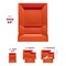 Smarty Had A Party 9.5" Burnt Orange Square Plastic Dinner Plates (120 Plates), 120PK 9909-CASE - alternate 2