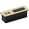 Kable Kontrol Flush Mount Desktop & Bedside Power Strip, 2 USB-A & 2 USB-C Ports, Black/Wooden Finish Face Plate KK-DM-BK-C-KIT-W - alternate 1