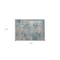 Homeroots 2' X 3' Teal and Taupe Abstract Washable Non Skid Indoor Outdoor Area Rug 564287 - alternate 2