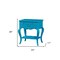 Homeroots 24" X 17" X 26" Turquoise Pine Wood Nightstand 285574 - alternate 2