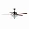Jonathan Y Moravia 52" 5-Light Farmhouse Rustic Iron Star Shade LED Ceiling Fan With Remote, Black JYL9609A - alternate 2