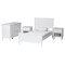 Baxton Studio Roni Modern White Scalloped Wood 4-Piece Full Bedroom Set with Two Nightstands 256-14082-14085-14083-14083-ZORO - alternate 1