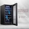 Schmck Schmecke 18 Bottle Compressor Wine Refrigerator, Freestanding Wine Cooler with Lock, Black SHMFWCC181LB - alternate 6