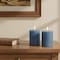 Homeroots Set of Two Blue Flameless Pillar Candles, 2PK 633851 - alternate 4