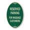 Signmission For Massage Customers, 12 Inch X 18 Inch Architectural Oval, Heavy Gauge Aluminum A-OV-G-1218-23946 - alternate 1