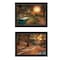 Homeroots Set Of Two Resting Places 2 Black Framed Print Wall Art, 2PK 406111 - alternate 1