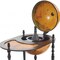 Homeroots 32in Brown Solid Wood Oval Rolling Bar Cart With Wine Storage 364353 - alternate 3