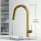 Vigo Hart Hexad Single Handle Pull-Down Spout Kitchen Faucet in Matte Brushed Gold VG02034MG - alternate 3