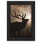 Homeroots Elk Sunrise Black Framed Print Wall Art 530016 - alternate 2