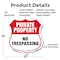 Signmission Private Property Shield Sign No Trespass, 12 Inch X 12 Inch, Aluminum Metal Sign SHI-A-12-454 - alternate 2