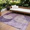 Homeroots 8' X 10' Purple And Lavender Geometric Washable Indoor Outdoor Area Rug 604926 - alternate 1
