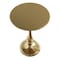 Lavish Home Side Table Iron Pedestal Table Antiqued Brass Finish for Couch, Loveseat, Entryway Vintage Furniture 80-ENDTBL-26 - alternate 2