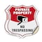 Signmission Private Property Shield Sign No Trespass, 18 inch X 18 inch, Vinyl Decal, 2PK SHI-D-2PACK-18-448 - alternate 1