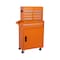 Homeroots Set of Two Orange Multi-Tier Steel Rolling Cabinet With Lid, 2PK 714593 - alternate 1