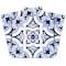 Homeroots 8" X 8" Blue Mia Gia Peel And Stick Removable Tiles 400179 - alternate 2