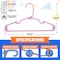 Lifemaster Plastic Kids Clothes Hanger, Children Clothes Hanger with Shoulder Notch, 11.6 Inch Space-Saving LMPKH10PK - alternate 3