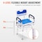 Vevor Shower Chair 360 Deg Swivel Shower Seat and Pivoting Arms Padded Seat 300LBS FBL650327 - alternate 4