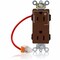 Leviton Straight Blade Receptacle, 5-15R, 15 A, 125V AC, Flush Mount, Self-Grounded M1626-1C - alternate 1