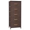 Homeroots 18" Brown Steel and Fabric Five Drawer Chest 484683 - alternate 1