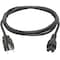 Eaton Tripp Lite Series 3-Slot Power Cord, NEMA 5-15P to C5 - Laptop/Notebook, 10A, 125V, 18 AWG, 3 ft. P013-003 - alternate 2