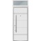 Vdomdoors Steel Door Deux 1705 White Enamel Transom Black Window Stainless Inserts Single Modern Painted-W36x DEUX1705EXD-BEM-W36 x H80+16-Right-hand Inswing - alternate 1