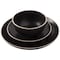 Gibson Home Rockaway 12 Piece Stoneware Dinnerware Set in Black 123198.12 - alternate 3