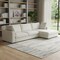 Homeroots 122" Cream Fabric Sofa With Brown Legs 641044 - alternate 2