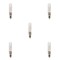 Bulbrite 250W 120V Dimmable Frost T4 Halogen Mini Light Bulbs, Mini-Candelabra E11 Base, 2900K, 5PK 860805 - alternate 1
