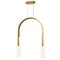 Cwi Lighting Curva Integrated LED 22in Brass Chandelier with Handcrafted Glass 1725P22-2-624 - alternate 1