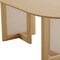 Homeroots 67" Natural Solid Wood Mirrored Double Pedestal Base Oval Dining Table 712155 - alternate 2