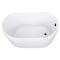 Kingston Brass 52-Inch Acrylic Oval Double Slipper Freestanding Tub with Overflow/Drain Assembly VTRS522928M0 - alternate 2