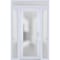 Vdomdoors Front Exterior Prehung FiberGlass Door Frosted Glass / Manux 8102 White Silk / 2 Sidelight and Tran MANUX8102EXD-WS-W12+36+12 x H80+14-LH - alternate 1