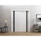 Sartodoors Sliding Closet Bypass Doors 48 x 80 inches, Planum 0444 White Silk with Black Inserts and Frosted G PLANUM0444DBD-WS-48 - alternate 1
