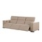 Homeroots 110" Beige Top Grain Leather Reclining Metal USB Sofa 720305 - alternate 3