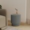 Leisuremod Eden 14 in Round Stone Side Table, Weatherproof Pedestal Base, Fully Assembled EST14LGR - alternate 4
