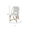 Homeroots White And Brown Faux Rattan Dining Chair 389600 - alternate 2