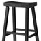 Homeroots 31" Black Solid Wood Backless Bar Height Bar Chair 632457 - alternate 3