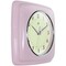 Infinity Instruments Square Retro Wall Clock, Pastel Pink, 9.25 in 13228PP-4103 - alternate 2