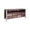 Homeroots 61" Brown Solid Wood Cabinet Enclosed Storage Distressed TV Stand 528734 - alternate 1