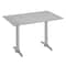 Flash Furniture 48"x30" Tabletop, Gray Faux Concrete, Seamless Surface Technology, 5x22 Silver Table Height T-Bases ST-REC3048-CMGY-T0522S-GG - alternate 1