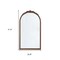 Homeroots 42" Brown Crowned Top Antiqued Glass Arch Framed Accent Mirror 485097 - alternate 2