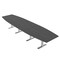 Skutchi Designs 16ft Boat Conference Table With Power | Harmony Series | 16 Person Meeting Room Table HAR-BOT-48X192-T-WA7949-NA - alternate 1