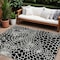 Homeroots 10' X 14' Black And Ivory Geometric Washable Indoor Outdoor Area Rug 595060 - alternate 1