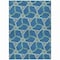 Homeroots 8' X 10' Teal Blue And Beige Geometric Washable Indoor Outdoor Area Rug 613527 - alternate 3