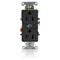 Leviton Duplex Receptacle Outlet, 15A, Black, 125V 5252-E - alternate 1