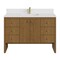 James Martin Vanities Hudson 48" Sgl Vanity, Honey Oak w/ Sgl Hole 3 CM White Zeus Silestone Top and Matching Backsplash 435-V48-HNO-1WZ - alternate 2